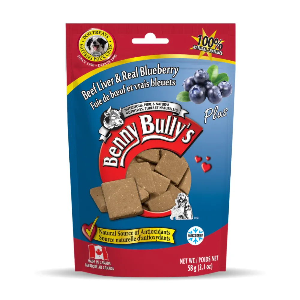 Fashion Benny Bullys Beef Liver Plus Real Blueberry Treats Treats & Chews