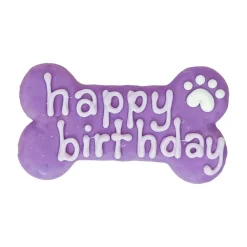 New Bosco & Roxy Happy Birthday Bone Violet Treats Treats & Chews