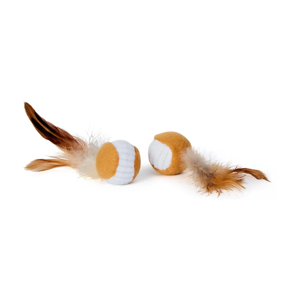 Clearance Bud Z Cat Toy Bulk Ball With Feather Supplies Collars, Scratchers, Toys, Etc.