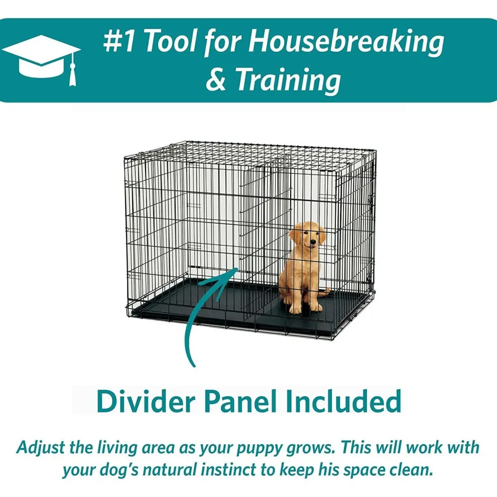 Fashion Deluxe Dog Crate With Double Door Supplies Leashes, Collars, Beds, Flea & Tick, Etc.