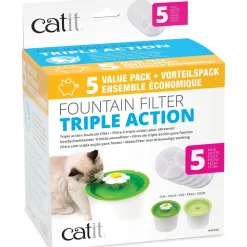 Fashion 2.0 Triple Action Fountain Filter Supplies Collars, Scratchers, Toys, Etc.