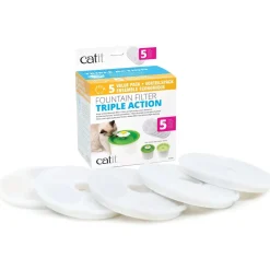 Fashion 2.0 Triple Action Fountain Filter Supplies Collars, Scratchers, Toys, Etc.