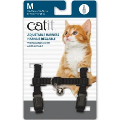 Sale Adjustable Nylon Harness Black Supplies Collars, Scratchers, Toys, Etc.