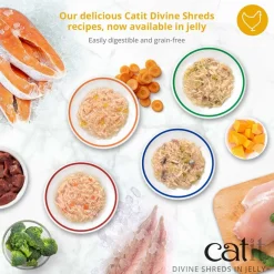 Sale Divine Shreds Chicken, Tuna & Carrot In Jelly 4 Pack Wet Food Cans, Pouches, Tetra Paks, Etc.