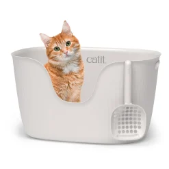 Sale Loo Litter Box in White with Scoop Supplies Collars, Scratchers, Toys, Etc.