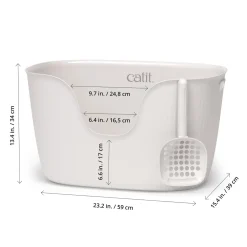 Sale Loo Litter Box in White with Scoop Supplies Collars, Scratchers, Toys, Etc.