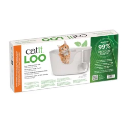 Sale Loo Litter Box in White with Scoop Supplies Collars, Scratchers, Toys, Etc.