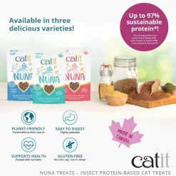 Outlet Nuna Cat Treat Insect Protien & Herring Treats Crunchy, Soft, Lickable, Etc.