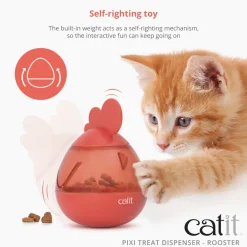 Outlet Pixi Cat Treat Dispenser Rooster Supplies Collars, Scratchers, Toys, Etc.