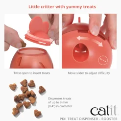 Outlet Pixi Cat Treat Dispenser Rooster Supplies Collars, Scratchers, Toys, Etc.
