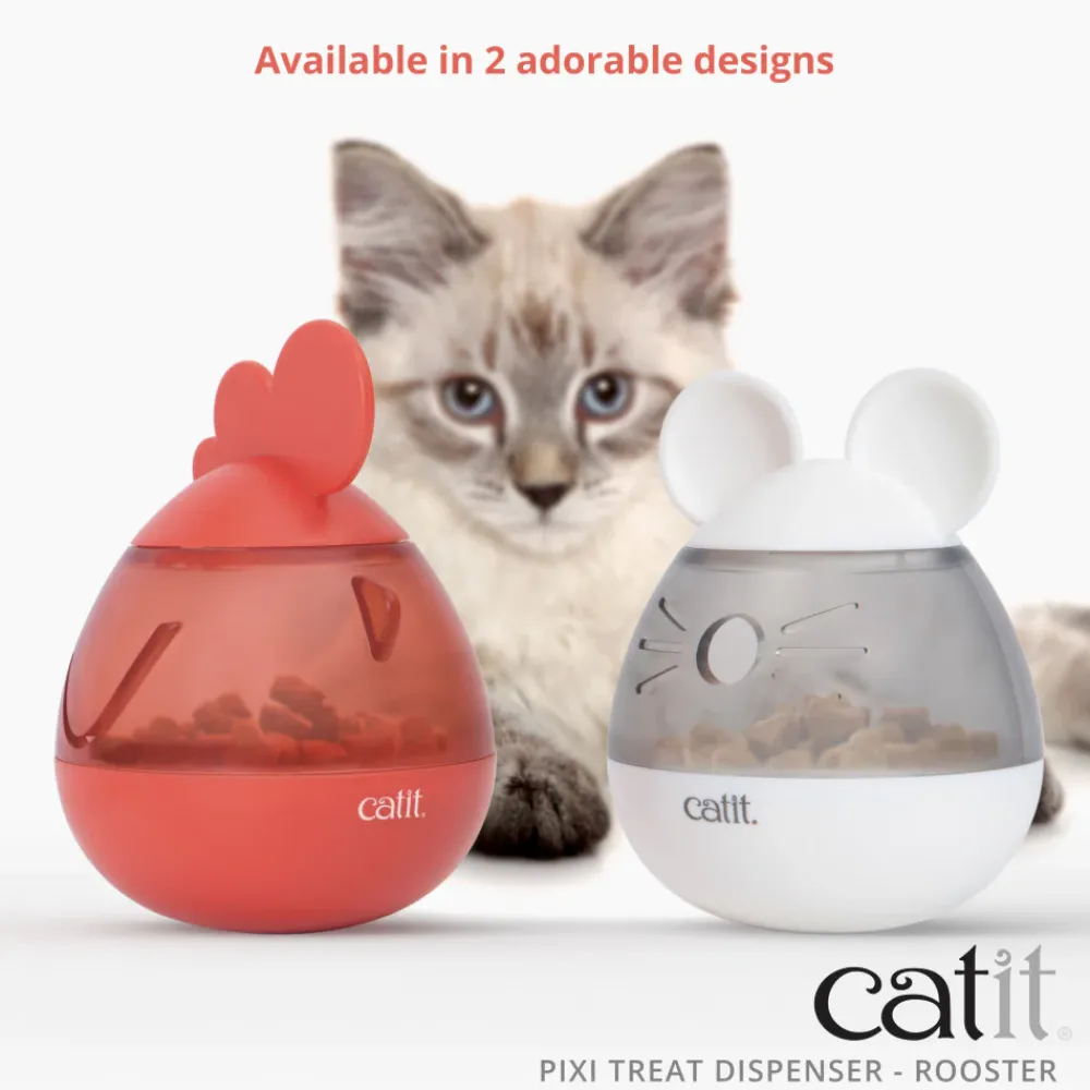 Outlet Pixi Cat Treat Dispenser Rooster Supplies Collars, Scratchers, Toys, Etc.