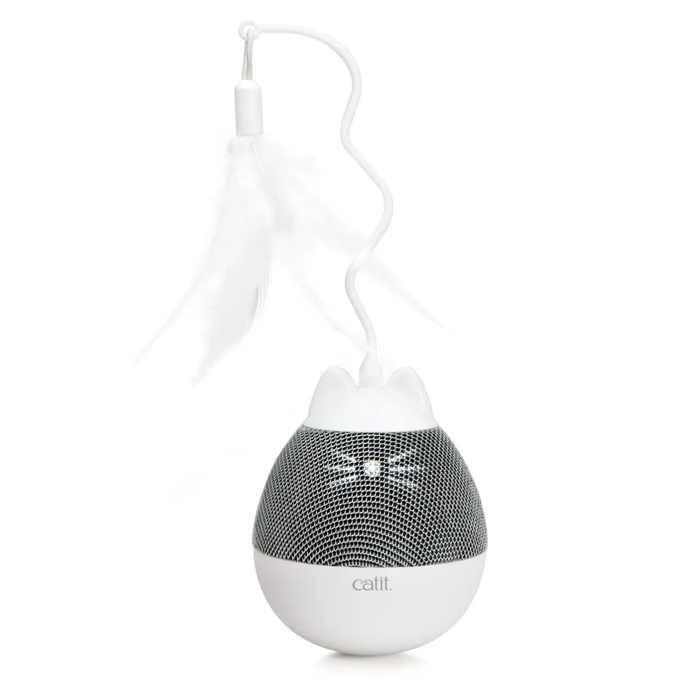 Sale Pixi Spinner Electronic Cat Toy White & Grey Supplies Collars, Scratchers, Toys, Etc.