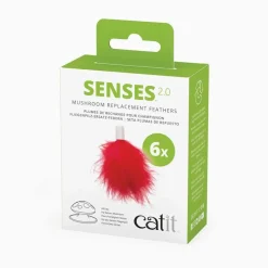 Clearance Senses 2.0 Mushroom Replacement Feather 6 count Supplies Collars, Scratchers, Toys, Etc.