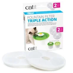 New Triple Action Fountain Filter - 2 pack Supplies Collars, Scratchers, Toys, Etc.