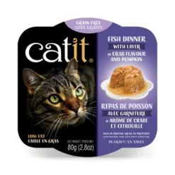 Discount Wet Cat Food Fish Dinner With Crab Flavour & Pumpkin Wet Food Cans, Pouches, Tetra Paks, Etc.