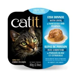 Clearance Wet Cat Food Fish Dinner With Whitefish & Pumpkin Wet Food Cans, Pouches, Tetra Paks, Etc.