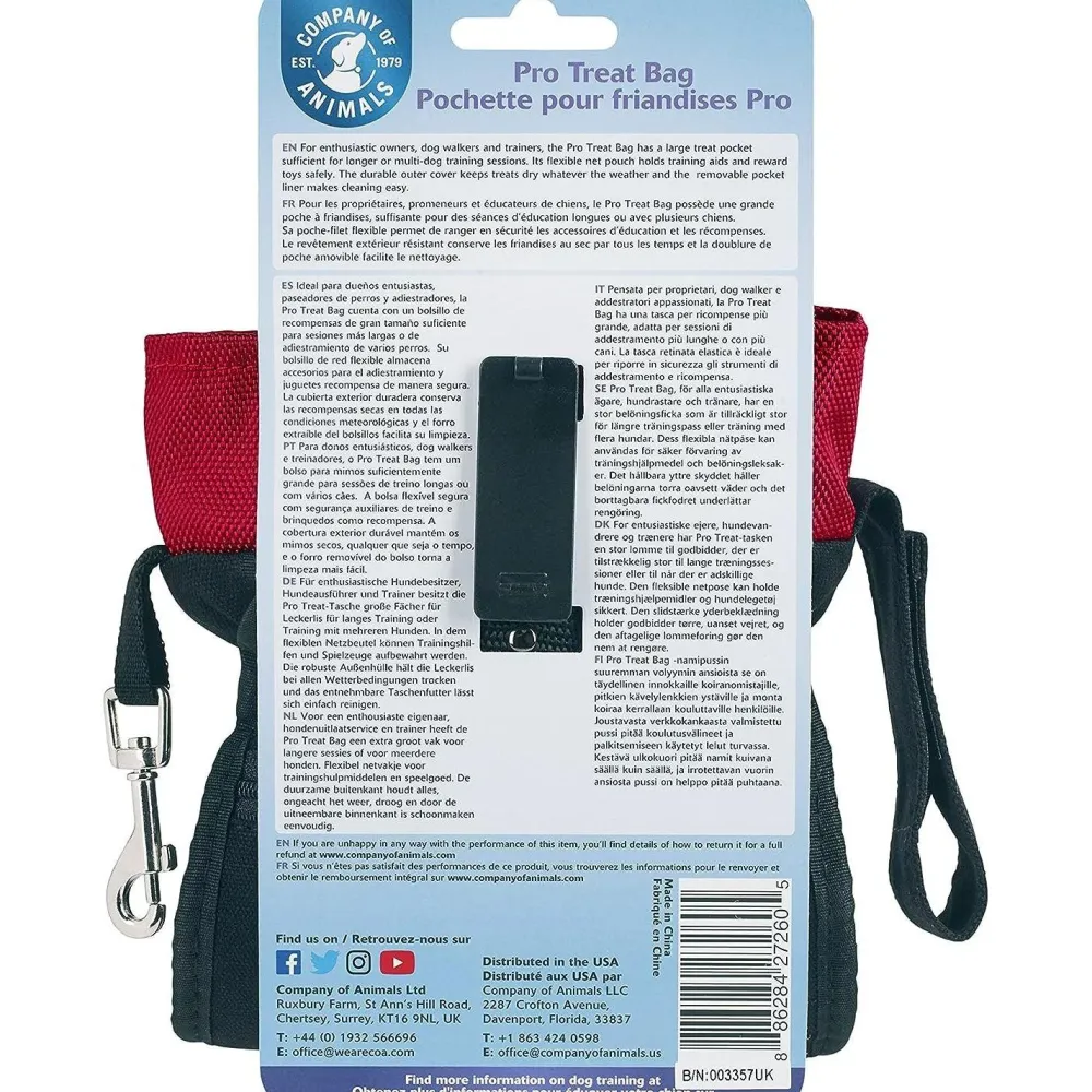 New Company of Animals Clix Pro Treat Bag Supplies Leashes, Collars, Beds, Flea & Tick, Etc.