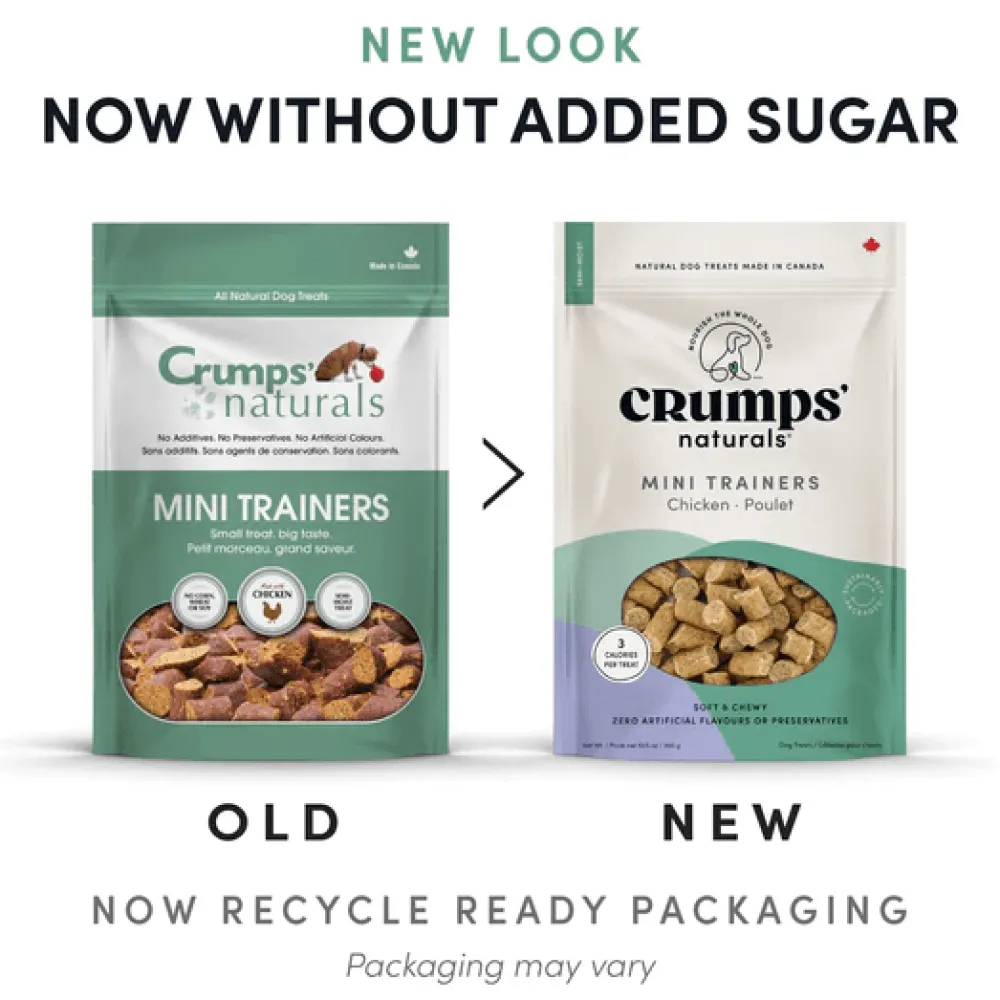New Crumps Naturals Semi Moist Chicken Mini Trainers Treats Treats & Chews