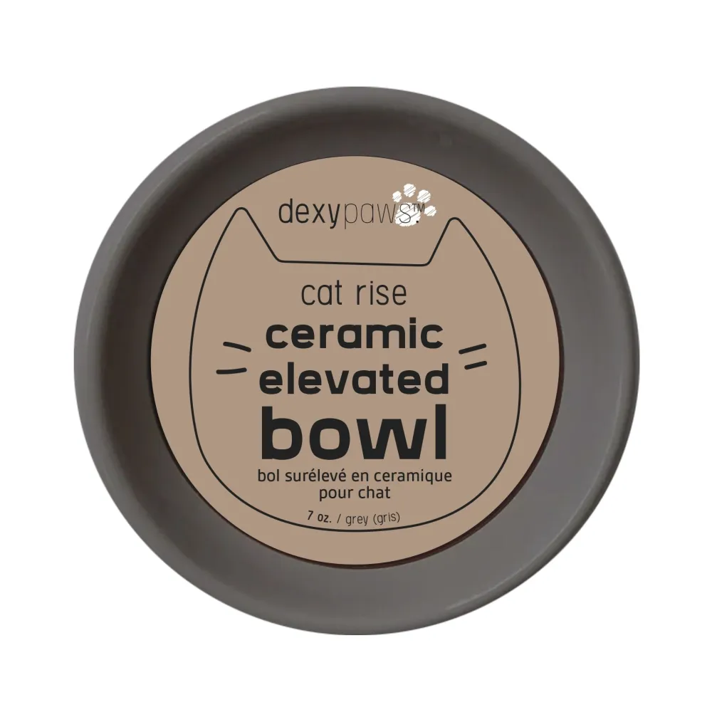 Best Raised Ceramic Cat Grey Supplies Collars, Scratchers, Toys, Etc.