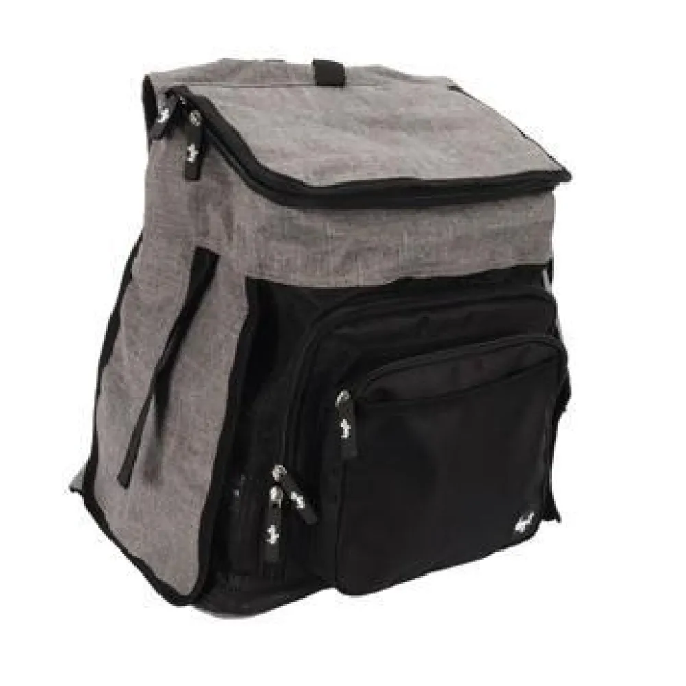 Fashion Explorer Soft Backpack Grey & Black Supplies Leashes, Collars, Beds, Flea & Tick, Etc.