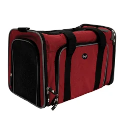 Outlet Explorer Soft Expandable Bag Burgundy & Grey Supplies Leashes, Collars, Beds, Flea & Tick, Etc.