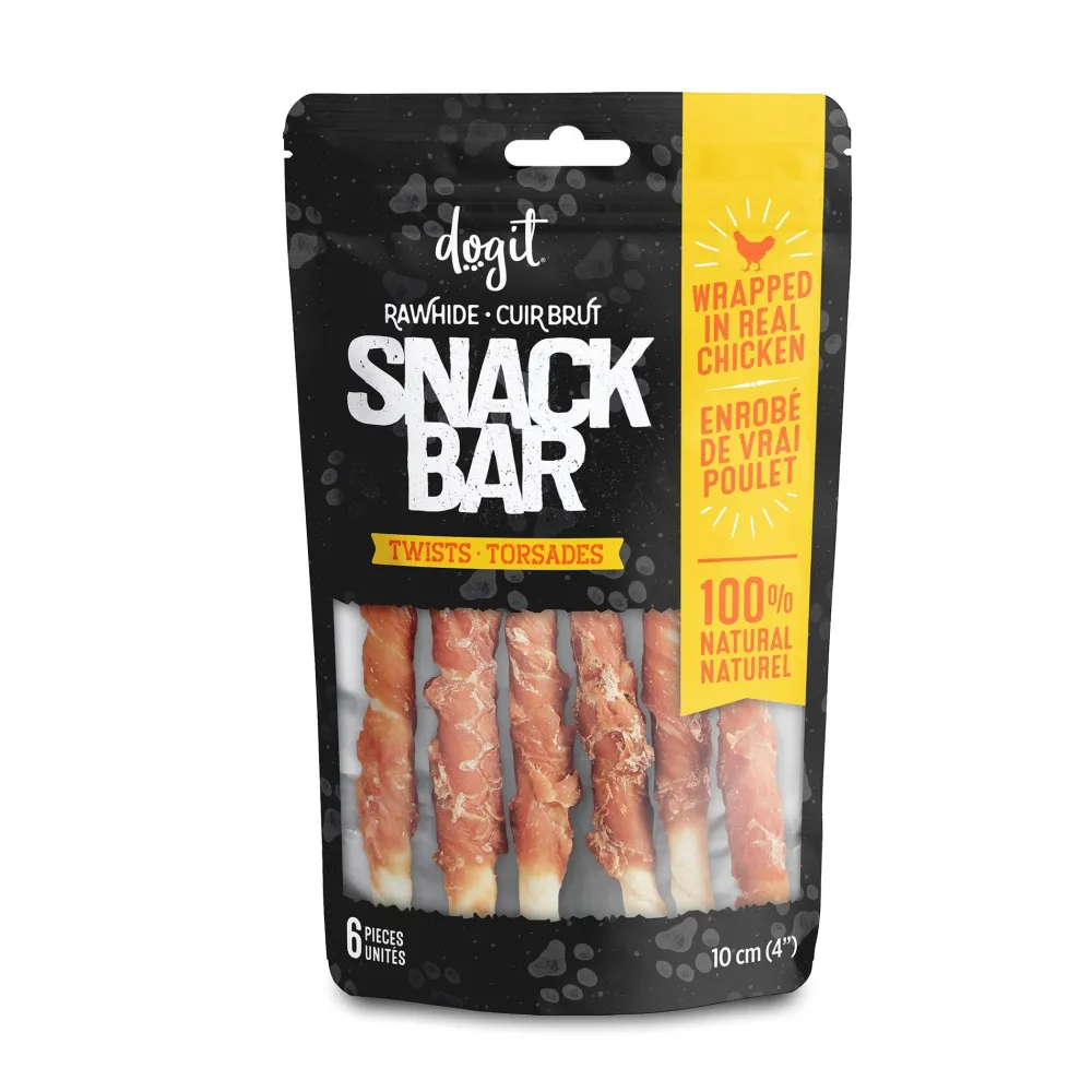 Hot Snack Bar Dog Treats Chicken Rawhide Twist Treats Treats & Chews