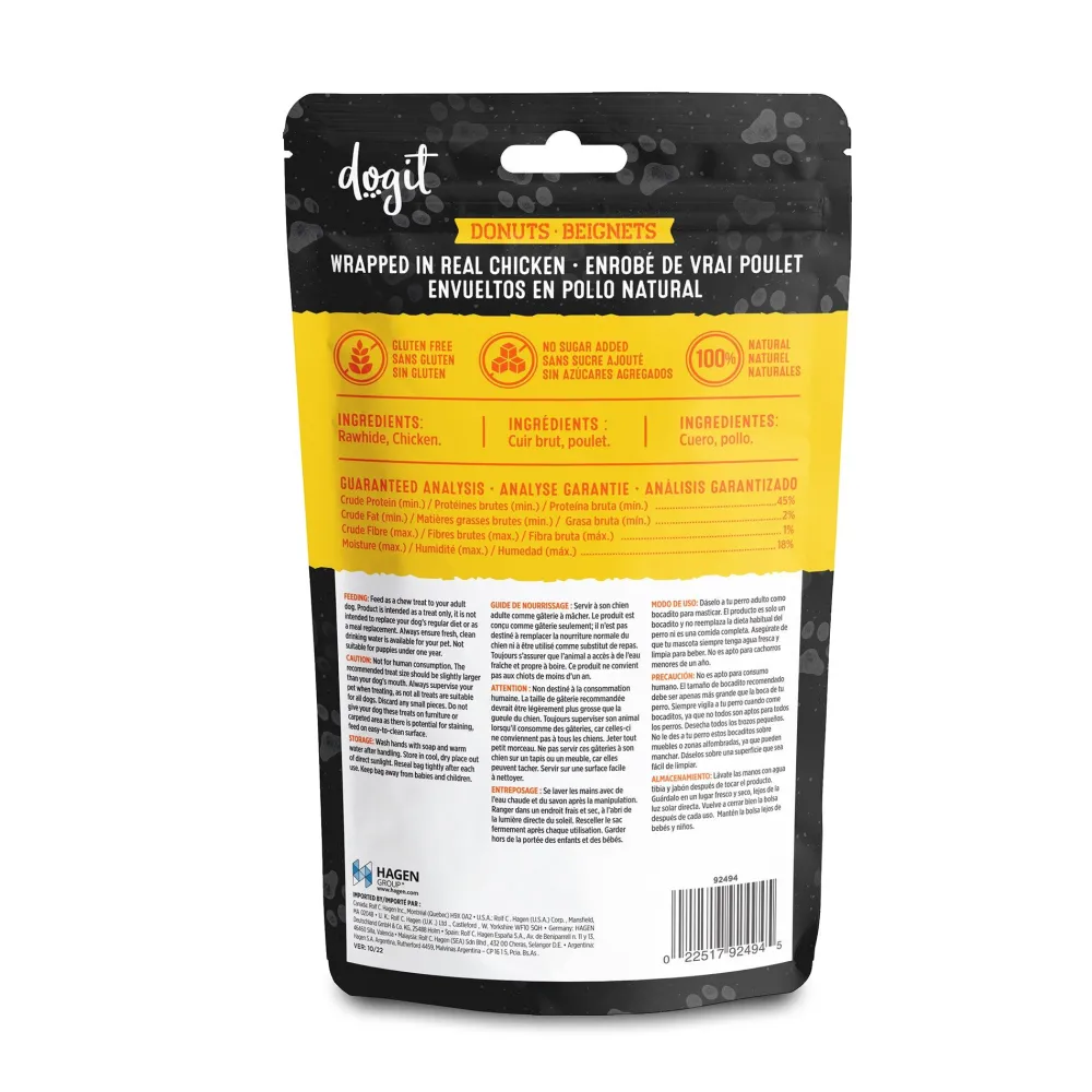 Best Snack Bar Dog Treats Chicken Rawhide Donut Treats Treats & Chews