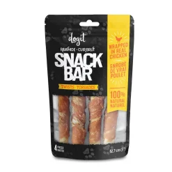 Hot Snack Bar Dog Treats Chicken Rawhide Twist Treats Treats & Chews