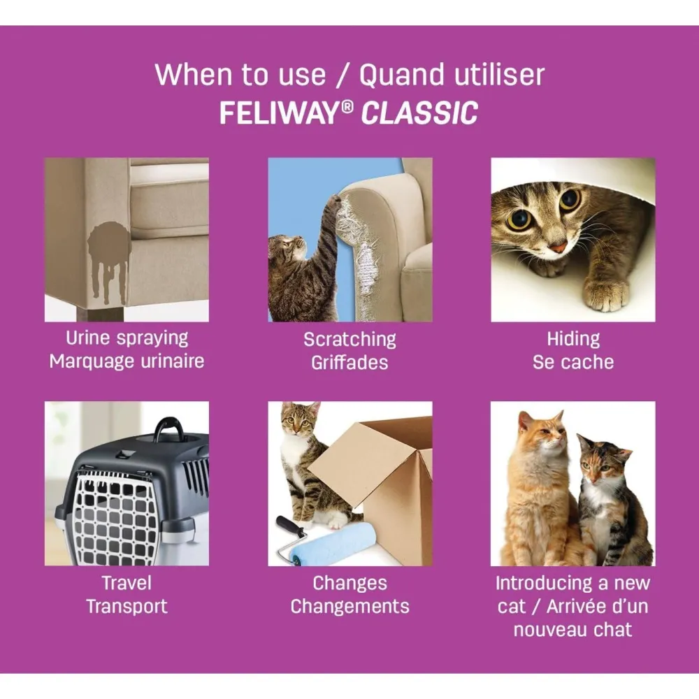 Clearance Classic Calming Diffuser Refill for Cats, 30 day Supplies Collars, Scratchers, Toys, Etc.