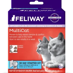 Best MultiCat 30 Day Starter Kit Calming Diffuser for Cats Supplies Collars, Scratchers, Toys, Etc.
