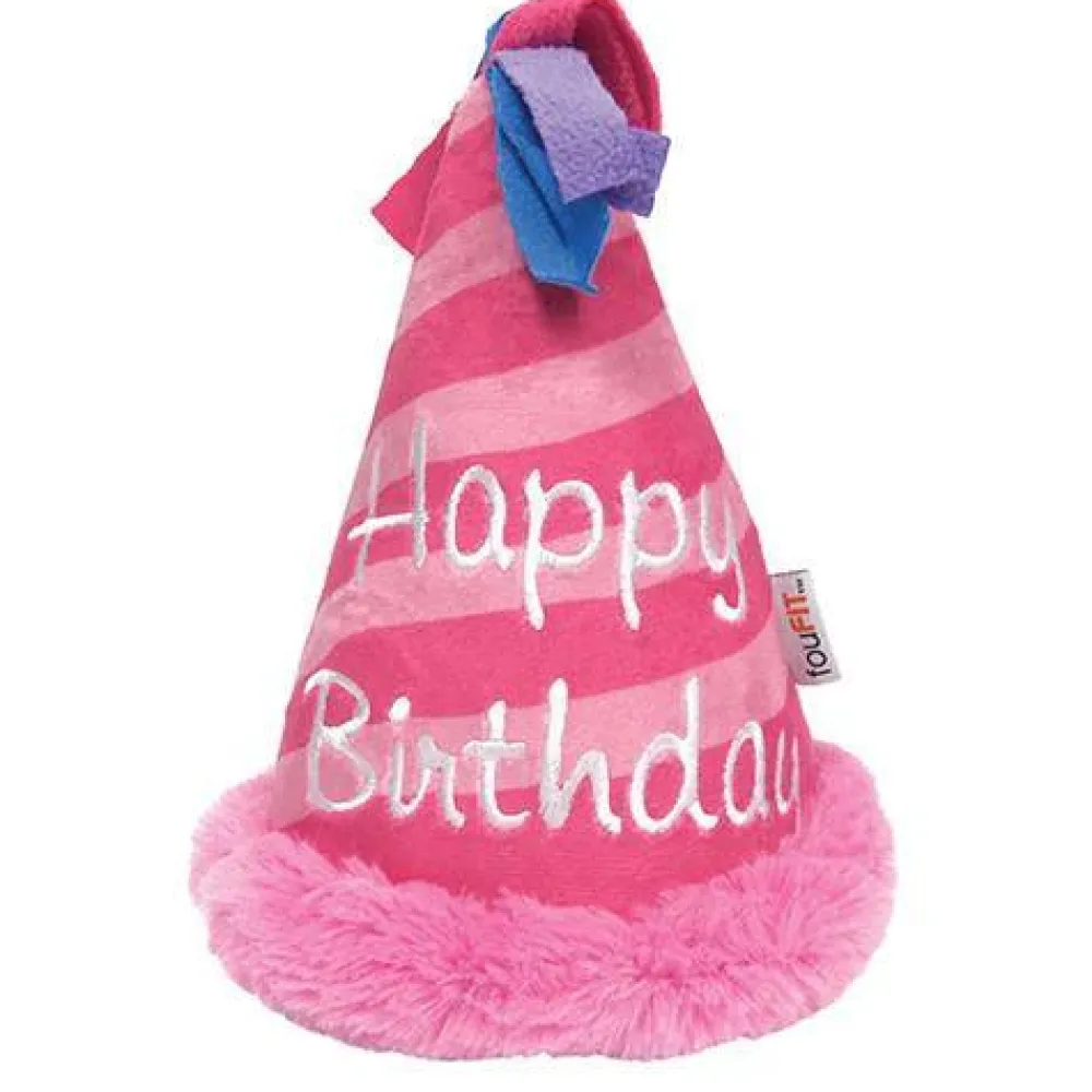 Fashion Plush Birthday Hat Dog Toy Pink Supplies Leashes, Collars, Beds, Flea & Tick, Etc. | Toys Interactive, Plush, Etc.