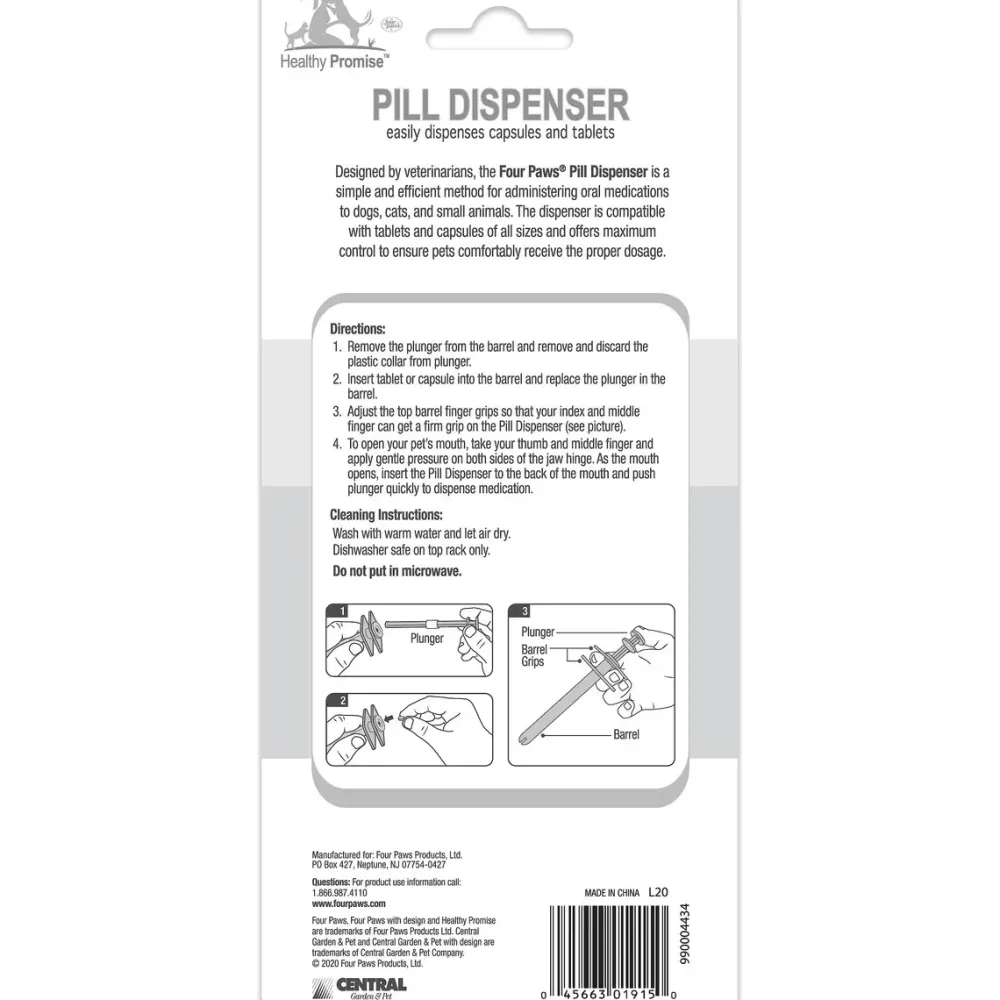 Fashion Four Paws Quick & Easy Pill Dispenser Supplies Leashes, Collars, Beds, Flea & Tick, Etc.