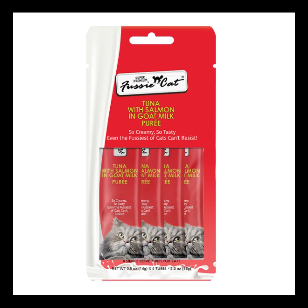 Clearance Puree Tubes Tuna with Salmon in Goats Milk Treats Crunchy, Soft, Lickable, Etc.