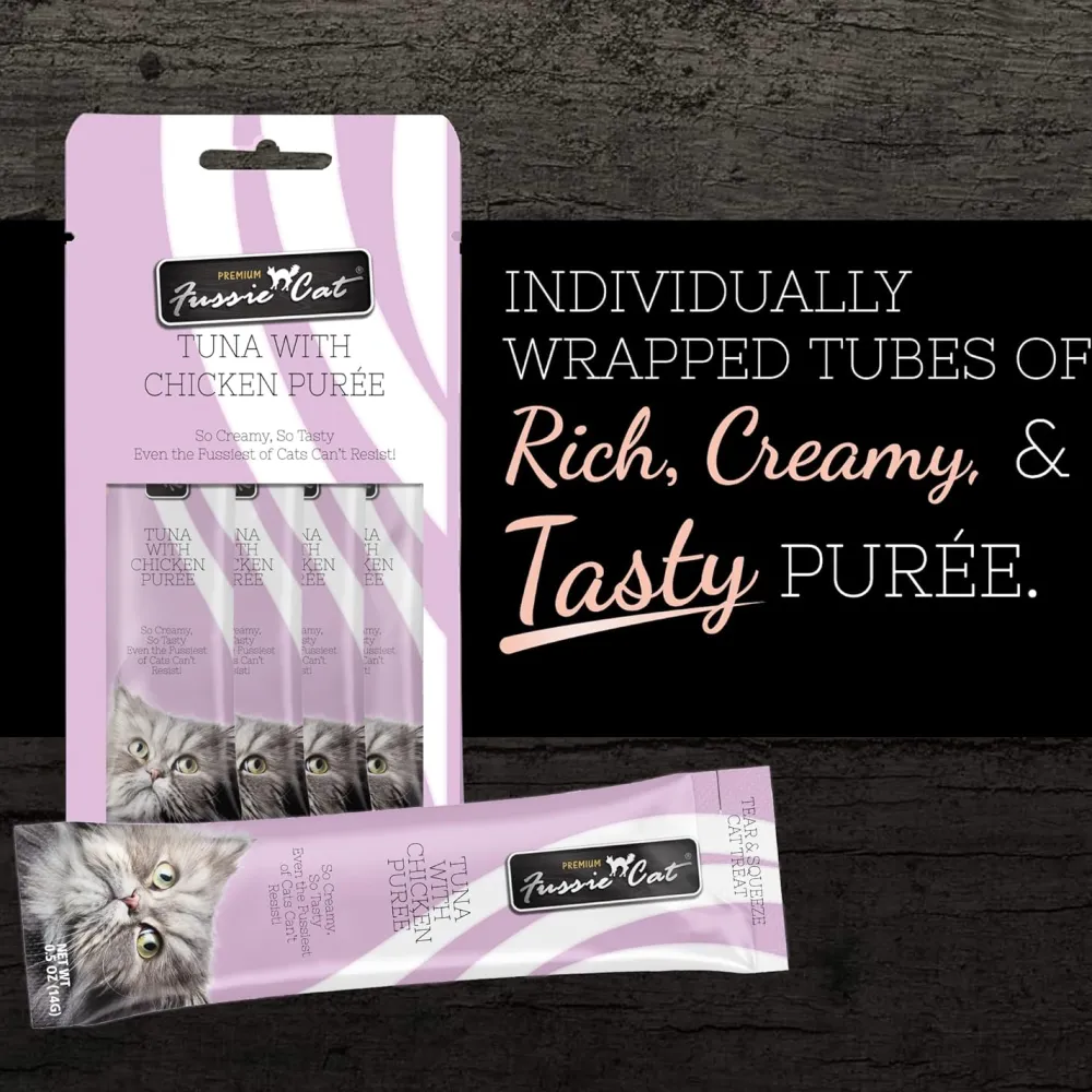 Outlet Puree Tubes Tuna with Chicken in Goats Milk Treats Crunchy, Soft, Lickable, Etc.