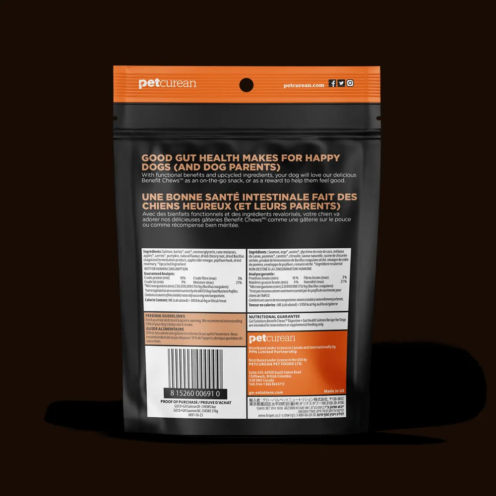 Discount Go Benefit Chews Digestion + Gut Health Soft & Chewy Treats Salmon Recipe For Dogs Treats Treats & Chews