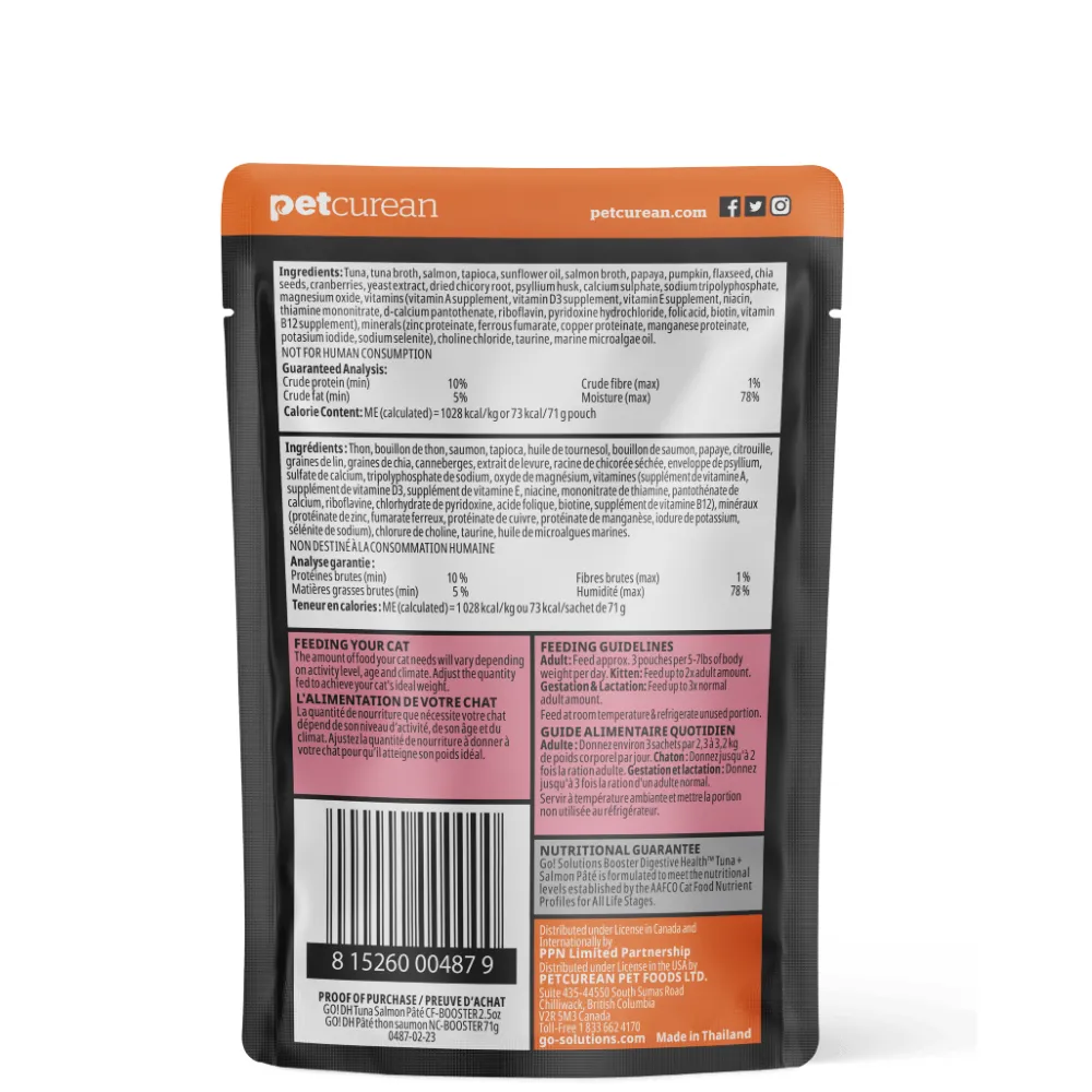 Best Booster Digestive Health Tuna + Salmon Pate for cats Wet Food Cans, Pouches, Tetra Paks, Etc. | Dry Food Dry Cat Food