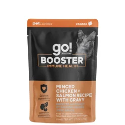 Clearance Booster Immune Health Minced Chicken + Salmon with gravy for cats Wet Food Cans, Pouches, Tetra Paks, Etc. | Dry Food Dry Cat Food