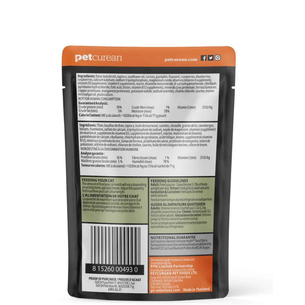 New Booster Immune Health Tuna Pâté for cats Wet Food Cans, Pouches, Tetra Paks, Etc. | Dry Food Dry Cat Food