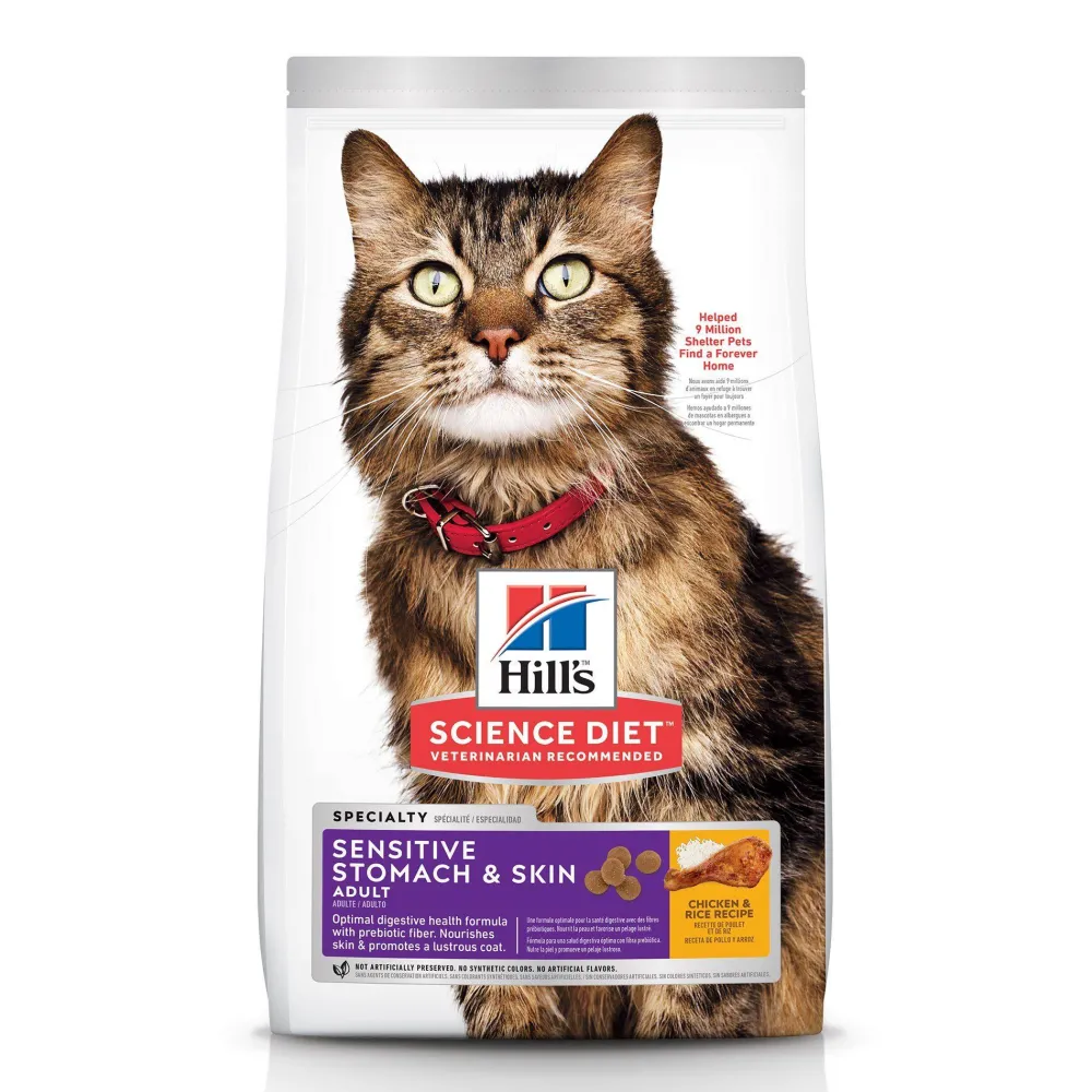 Best Hill's® Science Diet® Adult Sensitive Stomach & Skin dry cat food Dry Food Dry Cat Food