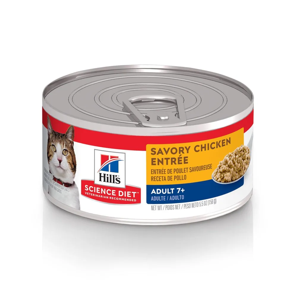 Hot Adult 7+ Savory Chicken Canned Cat Food Wet Food Cans, Pouches, Tetra Paks, Etc.
