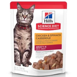 Hot Adult Wet Cat Food, Chicken & Spinach, 79g pouch Wet Food Cans, Pouches, Tetra Paks, Etc.