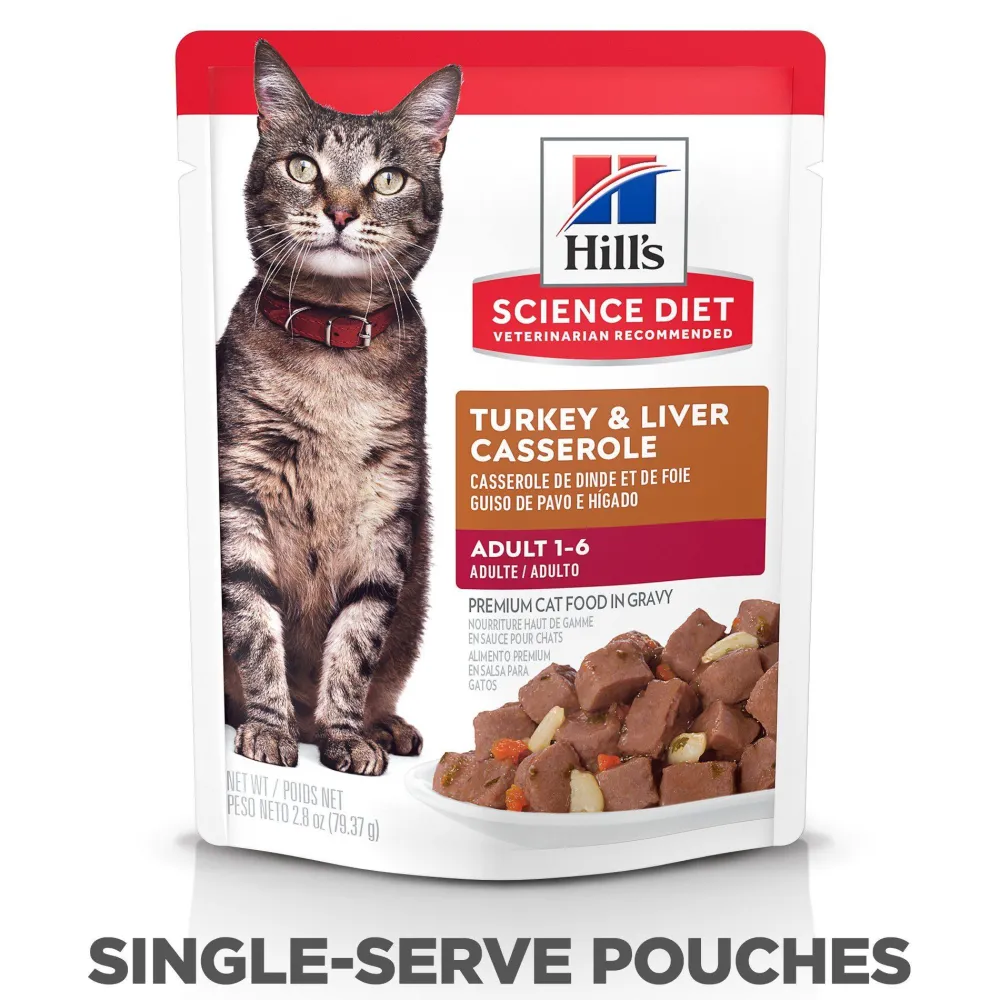 New Adult Wet Cat Food, Turkey & Liver, 79g pouch Wet Food Cans, Pouches, Tetra Paks, Etc.
