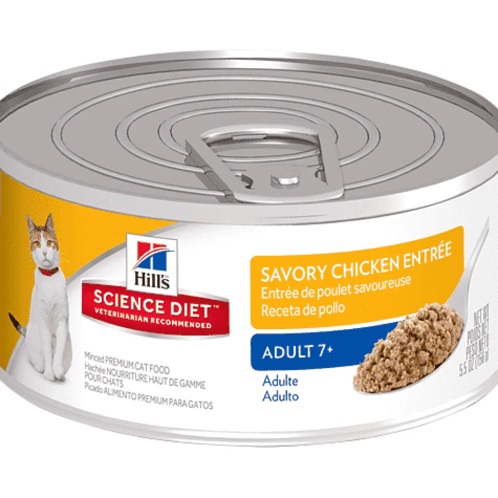 Hot Adult 7+ Savory Chicken Canned Cat Food Wet Food Cans, Pouches, Tetra Paks, Etc.