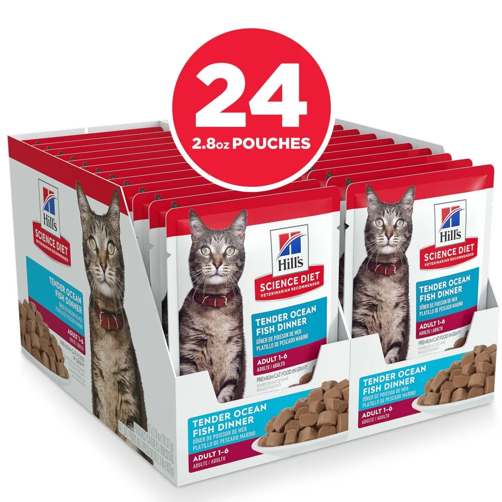 Fashion Adult Wet Cat Food, Ocean Fish, 79g pouch Wet Food Cans, Pouches, Tetra Paks, Etc.