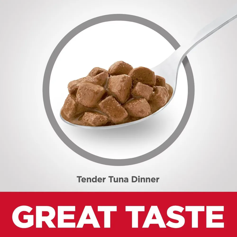 Best Hill's Adult 7+ Tender Tuna Dinner Canned Cat Food Wet Food Cans, Pouches, Tetra Paks, Etc.