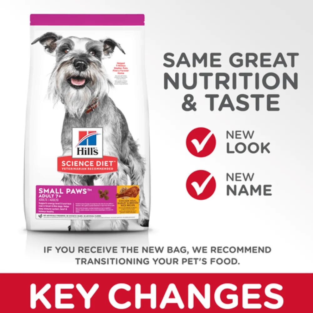 New Adult 7+ Small Paws Chicken Meal, Barley & Brown Rice Recipe dog food Food Dry, Wet, Freeze Dried, Etc.