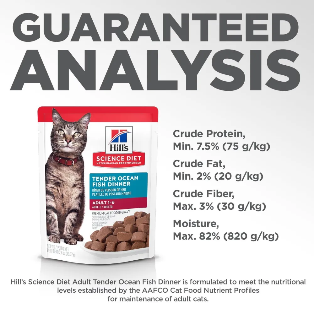 Fashion Adult Wet Cat Food, Ocean Fish, 79g pouch Wet Food Cans, Pouches, Tetra Paks, Etc.
