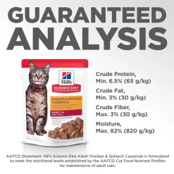 Hot Adult Wet Cat Food, Chicken & Spinach, 79g pouch Wet Food Cans, Pouches, Tetra Paks, Etc.