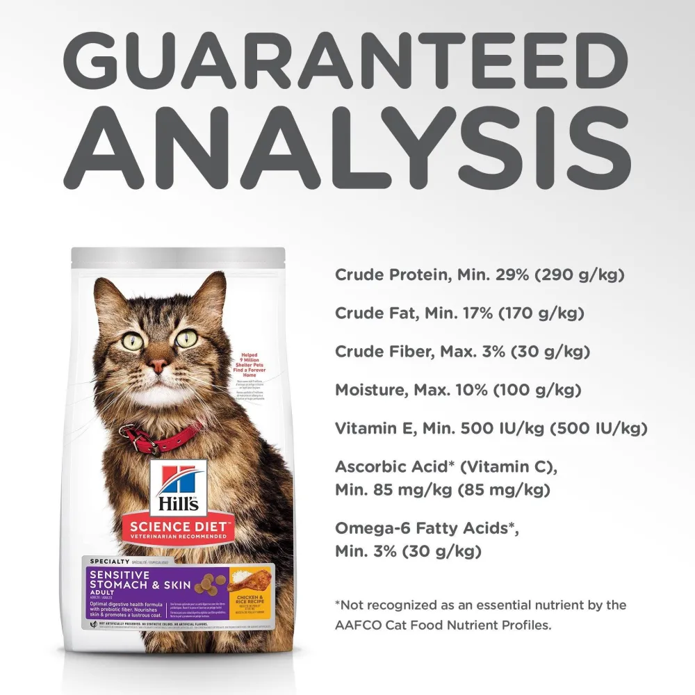 Best Hill's® Science Diet® Adult Sensitive Stomach & Skin dry cat food Dry Food Dry Cat Food