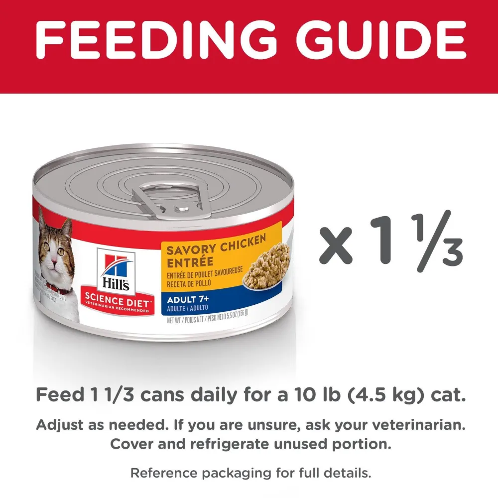 Hot Adult 7+ Savory Chicken Canned Cat Food Wet Food Cans, Pouches, Tetra Paks, Etc.